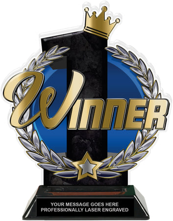 1 Winner Colorix-T Acrylic Trophy- 8.25 inch [TACR8-WIN-Q]