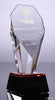 Faceted Crystal Fan Award with Red Accents - 7.5 inch [CM636]