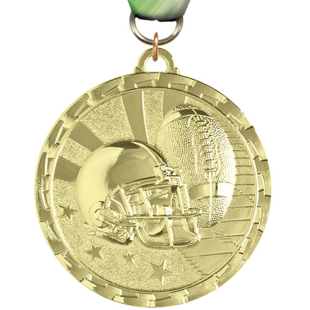 2" Football Bright Ray Medals  [MC2S-FB]