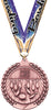 2.75 in Bowling Wreath Framed Medal- Bronze [M311-BW-B]