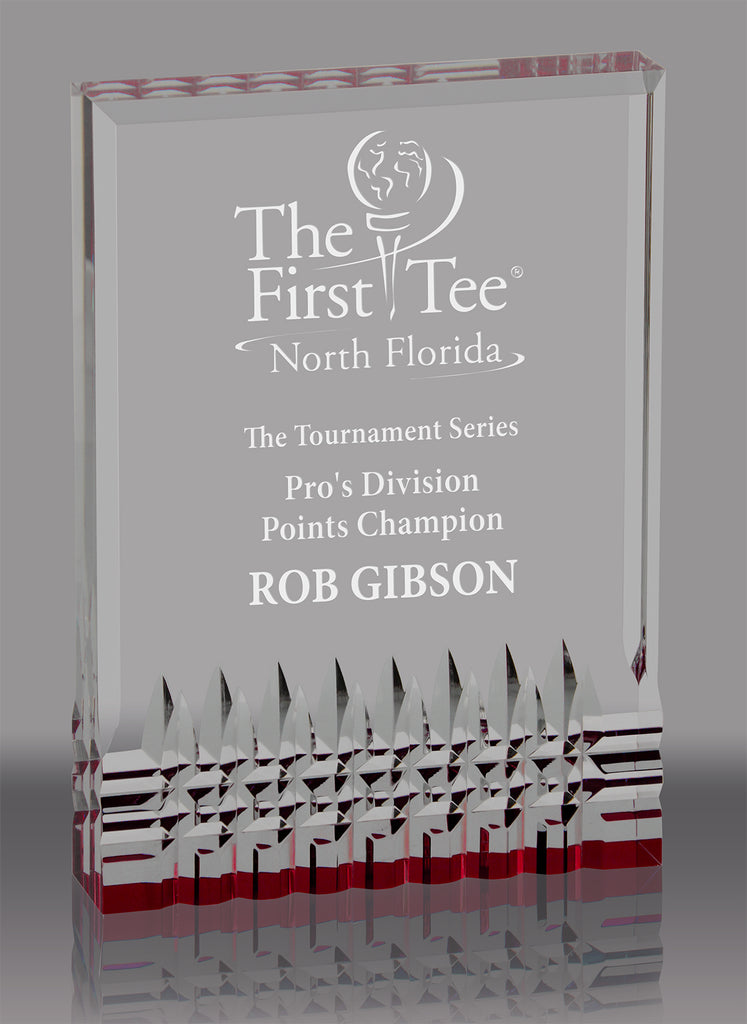 Reflective Base Acrylic Award- Red 5x7 inch [ACRS-5R]