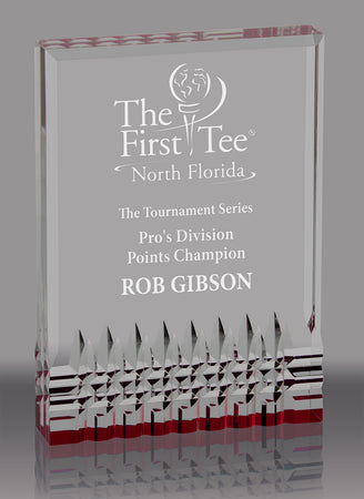 Reflective Base Acrylic Award- Red 5x7 inch [ACRS-5R]