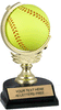 Softball Trophy with Spinning Squeezable Ball [TSFB6-SB]