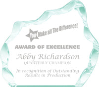 Jade Acrylic Iceberg Award - 6 x 7 inch [AIB7J]