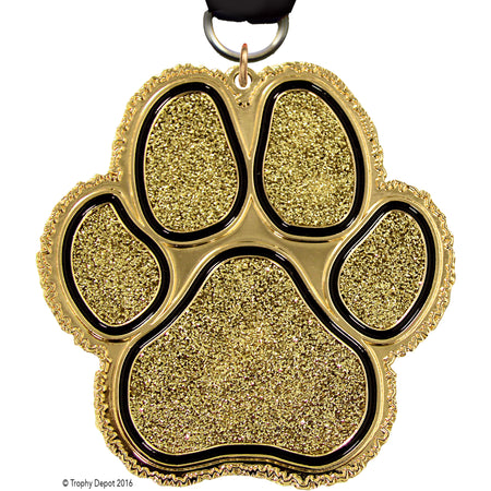 Glitter Paw Medal - 2.5 inch [MGPAW25]