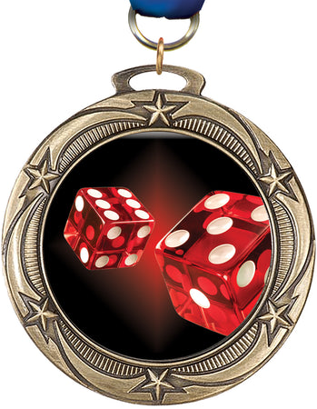 2.75 inch Antique Finish Star Insert Medal [MJ925]