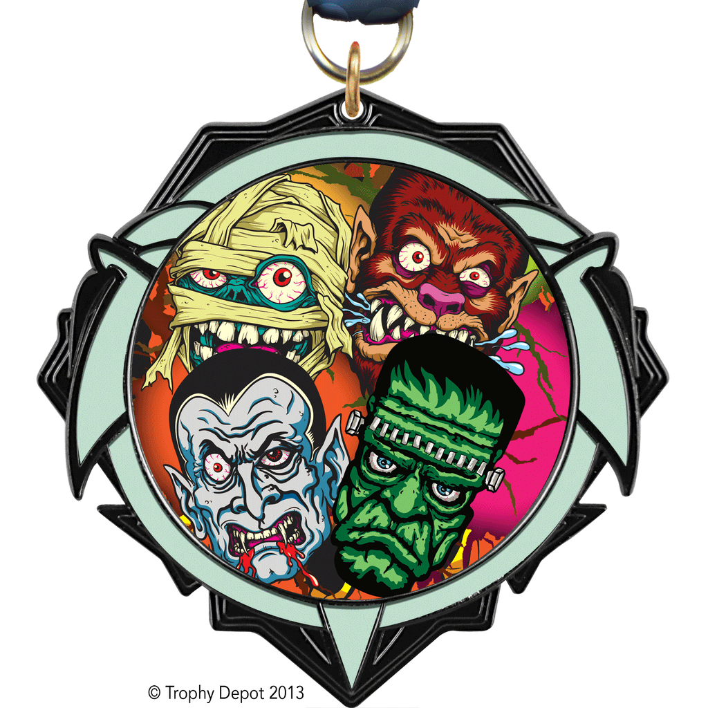 2.75" Glow-in-the-Dark Tribal Insert Medal with Flat Black Finish MFBDMN-GLW