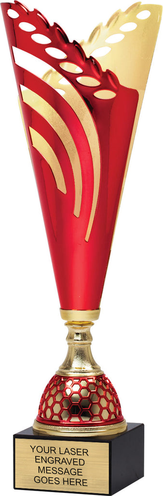 Two-Tone Red & Gold Split Cups