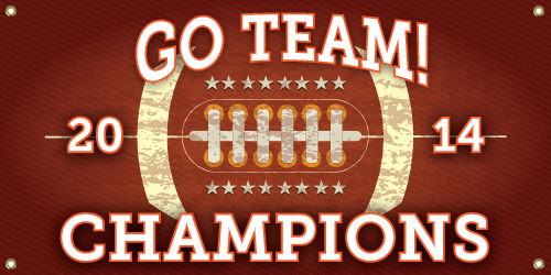 Vinyl Football Banners- Ball