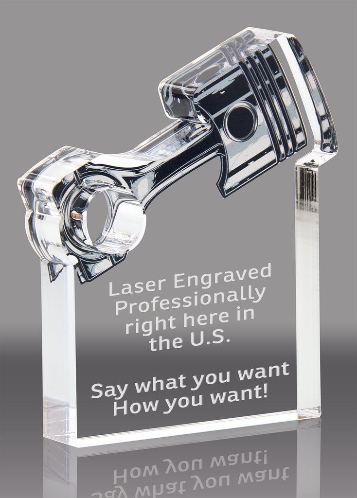 1 inch Thick Piston Acrylic Award - 6x5.5 inch [A1PSTN6-Q]