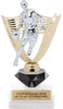 Basketball Female Diamond Riser Victory Backdrop Trophy [TDRHSVYB-8-BKF]