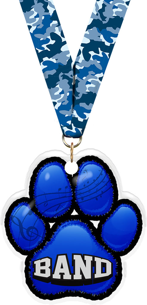 Band Paw Acrylic Medal- 2.75 inch [MACR2-PAW-BD-Q]