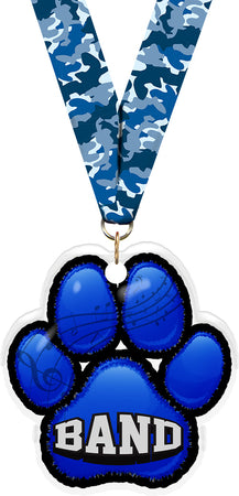 Band Paw Acrylic Medal- 2.75 inch [MACR2-PAW-BD-Q]