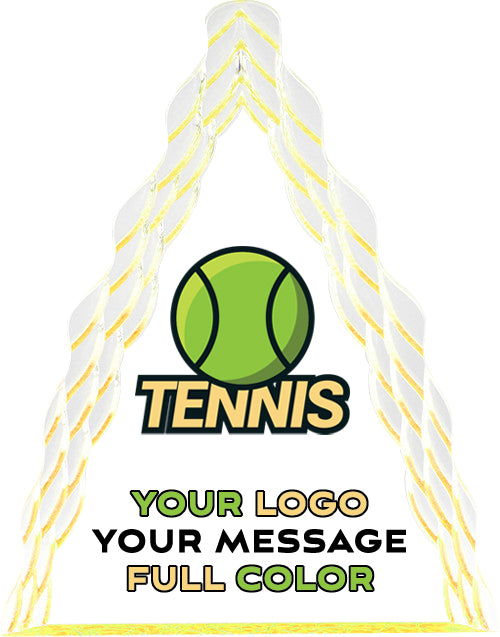 Custom Wavy Mountain Acrylic with Gold Reflective Bottom [AWM9-M-GLD-FC]