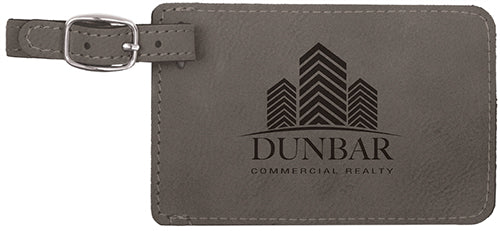 Gray Leatherette Luggage Tag [LTJ-368]