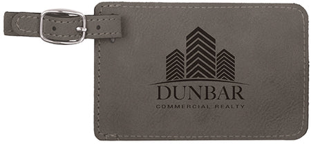 Gray Leatherette Luggage Tag [LTJ-368]