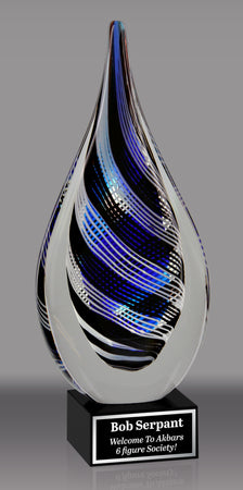 Twisted Rain Drop Art Glass [AGJ54-12]