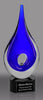 Blue Rain Drop Art Glass 12