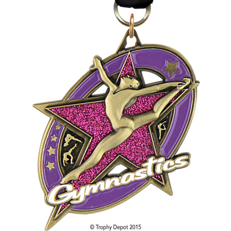 2.75" Gymnastics Saturn Glimmer Medal - TD Exclusive! [MSAT3-GF]