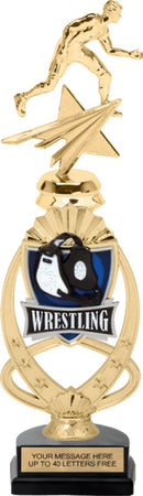 Wrestling Meridian Sport Riser Trophy [TMMSR14-WS]