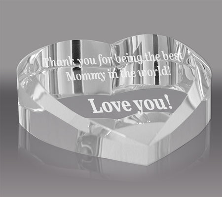 Beveled Crystal Heart Wedge Award [CF24HRT-3-X]
