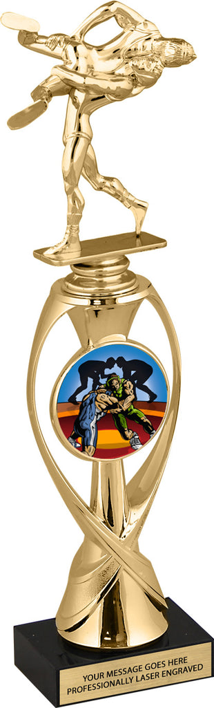 Gold Ribbon Riser Trophy [TPRR12-G]