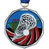Lacrosse Decagon Painted Medal [MDCM2-LC]