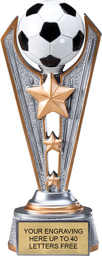 Soccer Triple-Star Victory Resin Trophy [RMV8-SC]