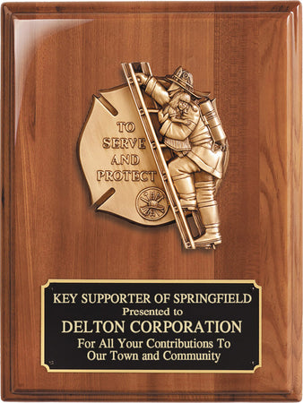American Tribute Walnut Plaque- Fire Fighter [PMAT46F]