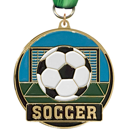 Soccer Enameled Medal [M2EP-SC]