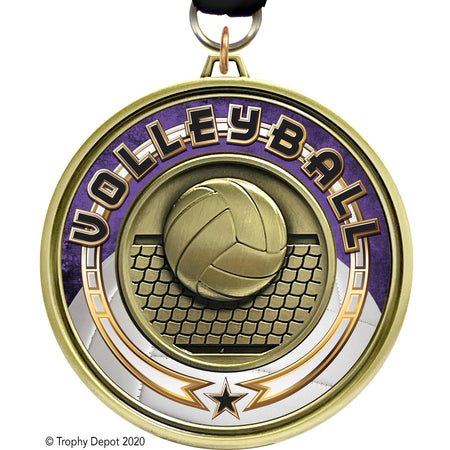 3" Eclipse Insert Medal - Volleyball - TD Exclusive! [MEL1-VB]
