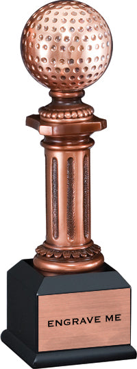 Golf Theme Bronze Electroplated Resin Trophy [BPRM-GL]