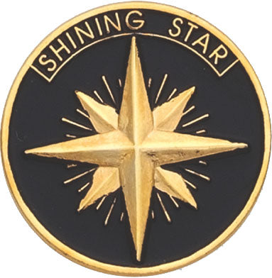 Shining Star Enameled Round Pin [PCM-STR-557]