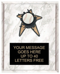 Baseball Spring Loaded Plaque [PRBI810-BS]