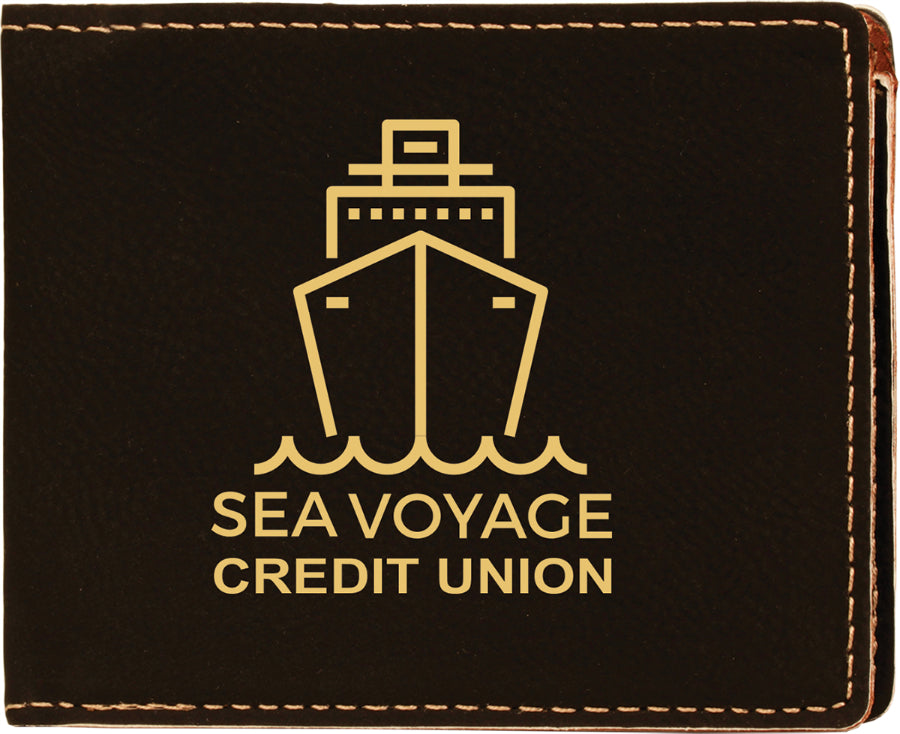 Black Leatherette Bifold Wallet [LWJ-248]