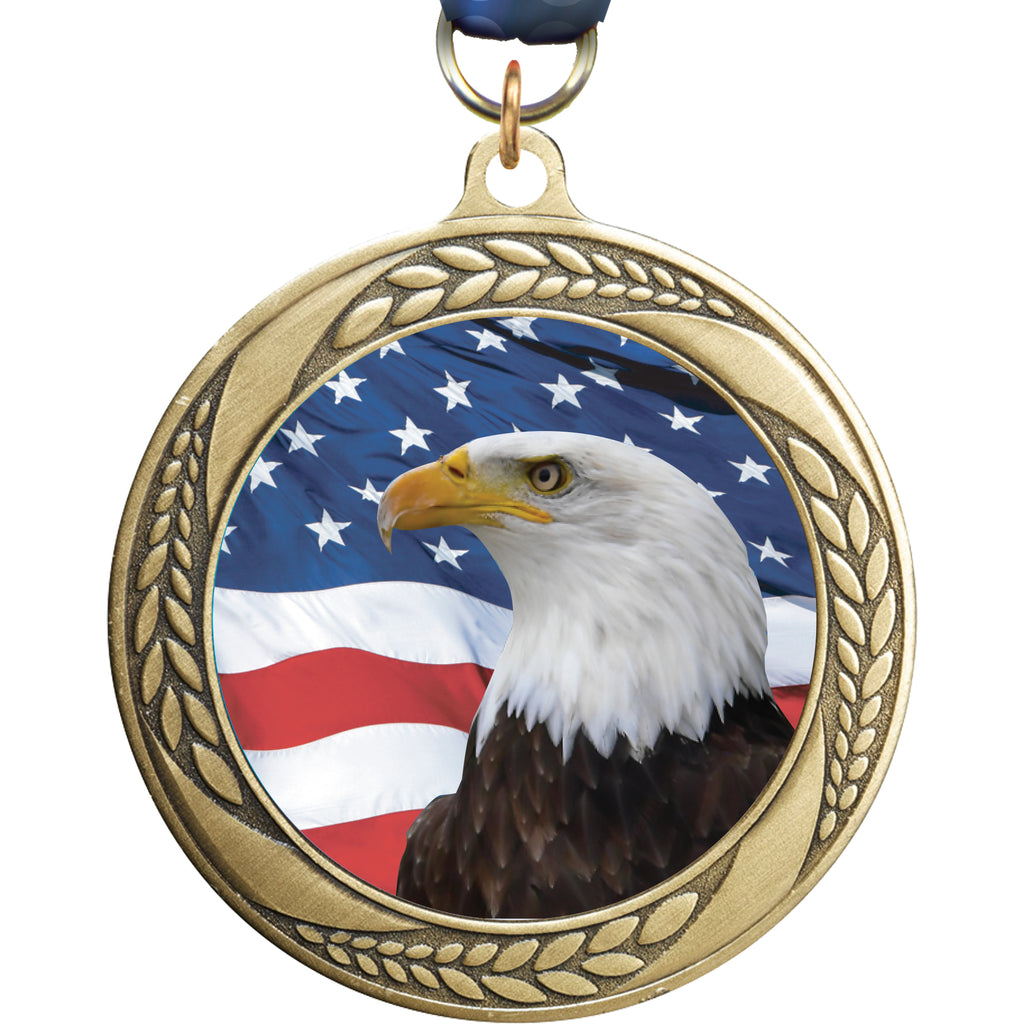 2.5" Antique Finish Twisted Laurel Insert Medal [MM245]