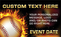 Baseball 3 x 6 Vinyl Banner- Flames [VB-BS-FLM-36]