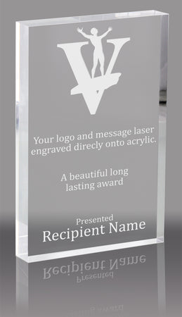 1 inch Thick Vertical Clear Acrylic Block- 4.5x6.5 inch [ACB4565V]