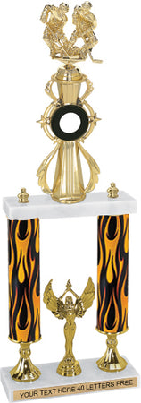 Hockey Sport Color Riser Two-Post Trophy [T2PCSR22-HK]