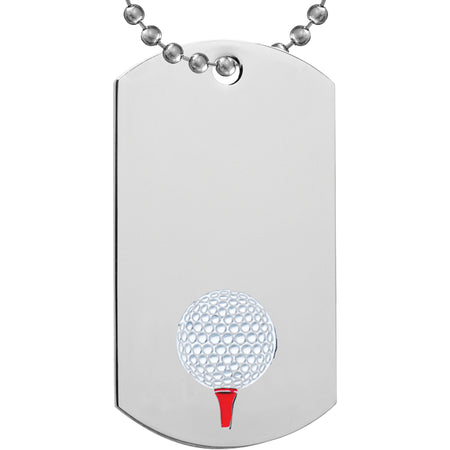 Golf Etched & Paint Filled Dog Tag [DTS-GL]