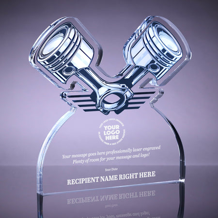 1 inchThick Double Piston Acrylic Award - 10 inch [A1DBPST1010-Q]