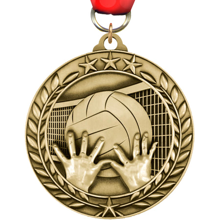 Volleyball 1.75 inch Dimensional Medal [MSW1-VB]