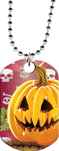 Halloween Pumpkin Monster Dog Tag [DTXL-HLWN-PMP]