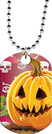 Halloween Pumpkin Monster Dog Tag [DTXL-HLWN-PMP]