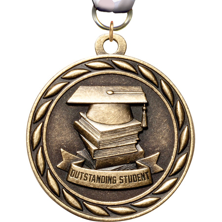 2" Outstanding Student Scholastic Medal- Gold [MM3KN2-OS]