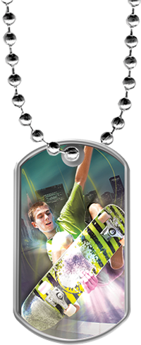 Skateboarding Dog Tags [DTLAM2-SKTBRD]