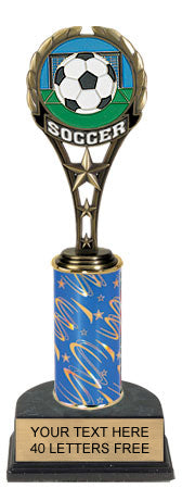 Soccer Painted Metal Sport Theme Trophy [PMT9-SC]