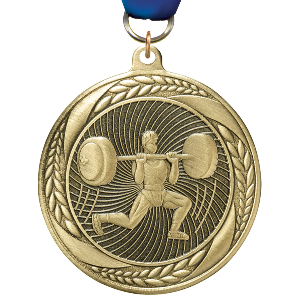 2.25" Weightlifting Male Laurel Wreath Medal [MM2S-21]