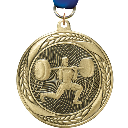 2.25" Weightlifting Male Laurel Wreath Medal [MM2S-21]