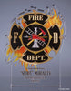 Firefighter Flaming Maltese Acrylic Award [ATFIRFL-7]